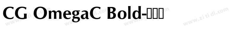 CG OmegaC Bold字体转换